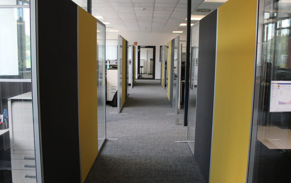 Kundenlösung Nubert Schallabsorber Büro