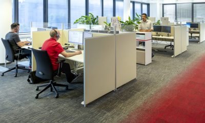 Kundenlösung A1 Telekom Austria mit Schallabsorber für das Büro