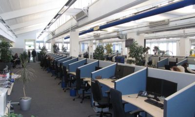 Kundenlösung ERGO mit Schallabsorber für das Büro