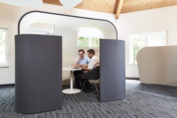 Erdbeerkörbchen Raum in Raum Absorber für Großraumbüros oder große Flächen