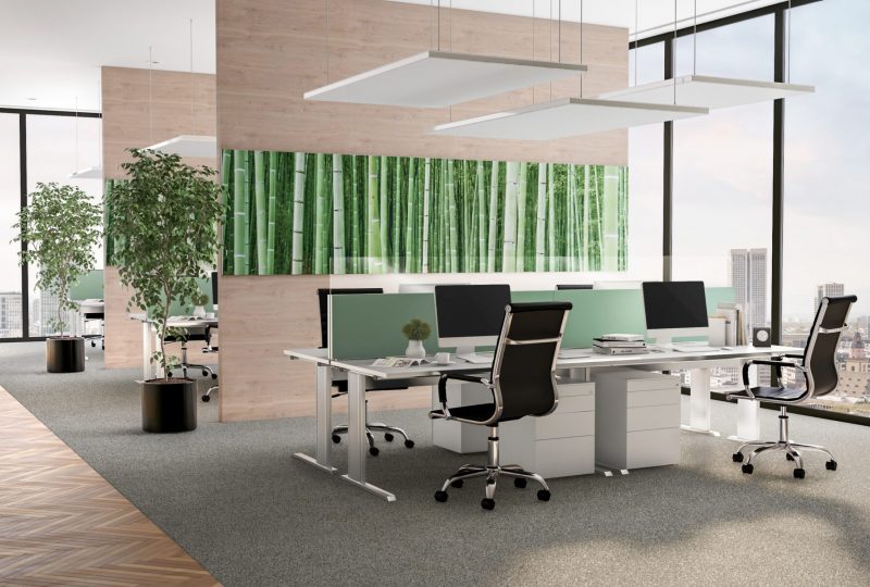 Akustiklösungen im Team- und Gruppenbüro für Schallschutz und mehr Komfort